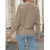 ZESICA Women’s Fall Winter Turtleneck Long Batwing Sleeve Sweaters(Khaki)