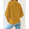 ZESICA Women’s Fall Winter Turtleneck Long Batwing Sleeve Sweaters(Mustard)
