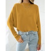ZESICA Women’s Fall Winter Turtleneck Long Batwing Sleeve Sweaters(Mustard)