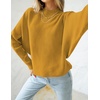 ZESICA Women’s Fall Winter Turtleneck Long Batwing Sleeve Sweaters(Mustard)