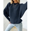 ZESICA Women’s Fall Winter Turtleneck Long Batwing Sleeve Sweaters(Navy)