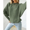 ZESICA Women’s Fall Winter Turtleneck Long Batwing Sleeve Sweaters(Olive)