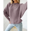 ZESICA Women’s Fall Winter Turtleneck Long Batwing Sleeve Sweaters(Purple)