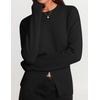ZESICA Women’s Fall Zipper Pullover Sweaters 2026 Cozy Ribbed Knit Tops(Black)