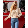 ZESICA Womens Long Sleeve Bow Sweaters Pullover Knit Tops 2026 Fall Clothes(Apricot)