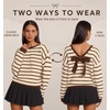 ZESICA Womens Long Sleeve Bow Sweaters Pullover Knit Tops 2026 Fall Clothes(Beige)