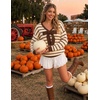 ZESICA Womens Long Sleeve Bow Sweaters Pullover Knit Tops 2026 Fall Clothes(Beige)