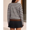ZESICA Womens Long Sleeve Bow Sweaters Pullover Knit Tops 2026 Fall Clothes(Grey)