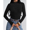 ZESICA Women’s Long Sleeve Bussiness Casual Fashion Knit Sweater Tops(Black)