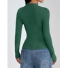 ZESICA Women’s Long Sleeve Bussiness Casual Fashion Knit Sweater Tops(Dark Green)