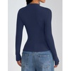 ZESICA Women’s Long Sleeve Bussiness Casual Fashion Knit Sweater Tops(Navy)
