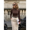 ZESICA Women’s Long Sleeve Bussiness Casual Fashion Knit Sweater Tops(Taupe)
