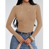 ZESICA Women’s Long Sleeve Bussiness Casual Fashion Knit Sweater Tops(Toffee)