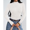 ZESICA Women’s Long Sleeve Bussiness Casual Fashion Knit Sweater Tops(White)
