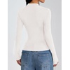 ZESICA Women’s Long Sleeve Bussiness Casual Fashion Knit Sweater Tops(White)