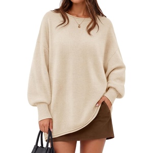 ZESICA Women’s Fall Winter Long Sleeve Casual Oversized Sweaters(Apricot)