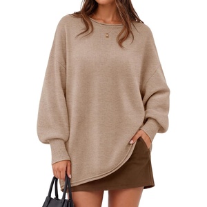 ZESICA Women’s Fall Winter Long Sleeve Casual Oversized Sweaters(Khaki)