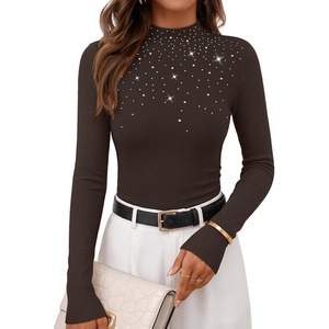 ZESICA Women’s Long Sleeve Bussiness Casual Fashion Knit Sweater Tops(Coffee)