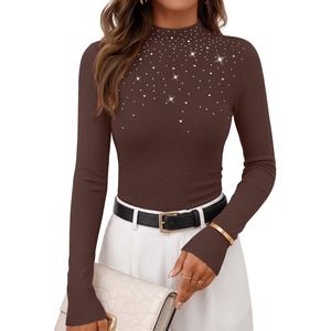 ZESICA Women’s Long Sleeve Bussiness Casual Fashion Knit Sweater Tops(Taupe)
