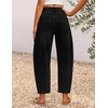 ZESICA 2026 Barrel Jeans for Women Trendy Wide Leg Pants(Black)