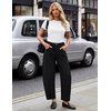 ZESICA 2026 Barrel Jeans for Women Trendy Wide Leg Pants(Black)