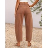 ZESICA 2026 Barrel Jeans for Women Trendy Wide Leg Pants(Caramel)