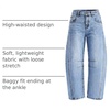ZESICA 2026 Barrel Jeans for Women Trendy Wide Leg Pants(Light Blue)