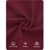 ZESICA Women‘s Dressy Casual Blouses Fall Long Sleeve Chiffon Tops(Burgundy)