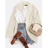 ZESICA Womens Fall Fashion Open Front Cardigan Sweaters(Apricot)