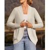 ZESICA Womens Fall Fashion Open Front Cardigan Sweaters(Apricot)