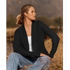 ZESICA Womens Fall Fashion Open Front Cardigan Sweaters(Black)