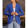 ZESICA Womens Fall Fashion Open Front Cardigan Sweaters(Blue)
