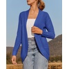ZESICA Womens Fall Fashion Open Front Cardigan Sweaters(Blue)