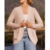 ZESICA Womens Fall Fashion Open Front Cardigan Sweaters(Blush)