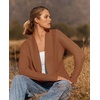 ZESICA Womens Fall Fashion Open Front Cardigan Sweaters(Brown)