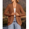 ZESICA Womens Fall Fashion Open Front Cardigan Sweaters(Brown)