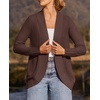 ZESICA Womens Fall Fashion Open Front Cardigan Sweaters(Coffee)