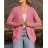 ZESICA Womens Fall Fashion Open Front Cardigan Sweaters(Darkpink)