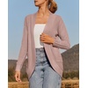 ZESICA Womens Fall Fashion Open Front Cardigan Sweaters(Dustypink)