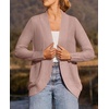 ZESICA Womens Fall Fashion Open Front Cardigan Sweaters(Dustypink)
