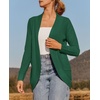 ZESICA Womens Fall Fashion Open Front Cardigan Sweaters(Forestgreen)