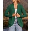 ZESICA Womens Fall Fashion Open Front Cardigan Sweaters(Forestgreen)