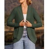 ZESICA Womens Fall Fashion Open Front Cardigan Sweaters(Green)