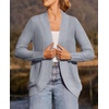 ZESICA Womens Fall Fashion Open Front Cardigan Sweaters(Grey)
