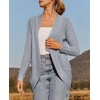 ZESICA Womens Fall Fashion Open Front Cardigan Sweaters(Grey)
