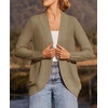 ZESICA Womens Fall Fashion Open Front Cardigan Sweaters(Lightkhaki)