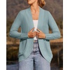 ZESICA Womens Fall Fashion Open Front Cardigan Sweaters(Mint)