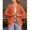 ZESICA Womens Fall Fashion Open Front Cardigan Sweaters(Orange)