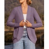ZESICA Womens Fall Fashion Open Front Cardigan Sweaters(Purple)