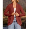 ZESICA Womens Fall Fashion Open Front Cardigan Sweaters(Rust)
